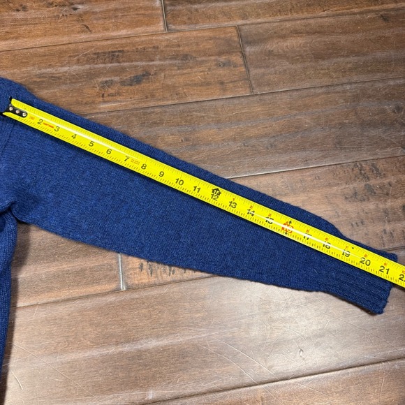 Vintage Dean's Of Scotland Cardigan Fair Isle Sweater | Blue | Size 38 Small - Picture 5 of 12